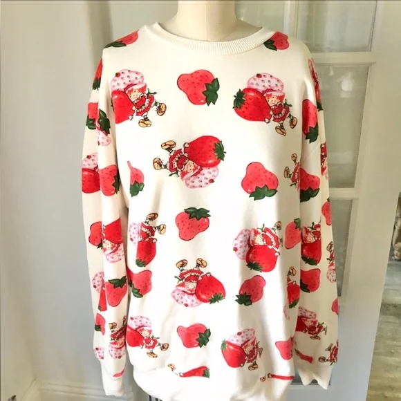 Playful Strawberry Patterned Sweater - Picture 1 of 3